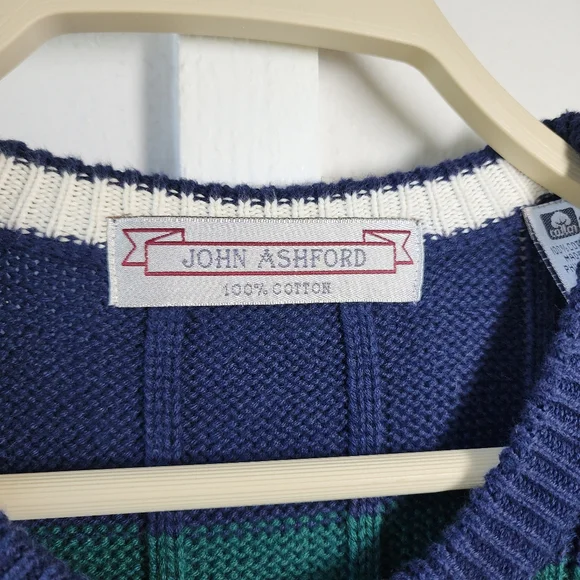 John Ashford 3D Knit Sweater Biggie Cosby Stripped Knit Multicolor 90’s Size Lg - Picture 2 of 10